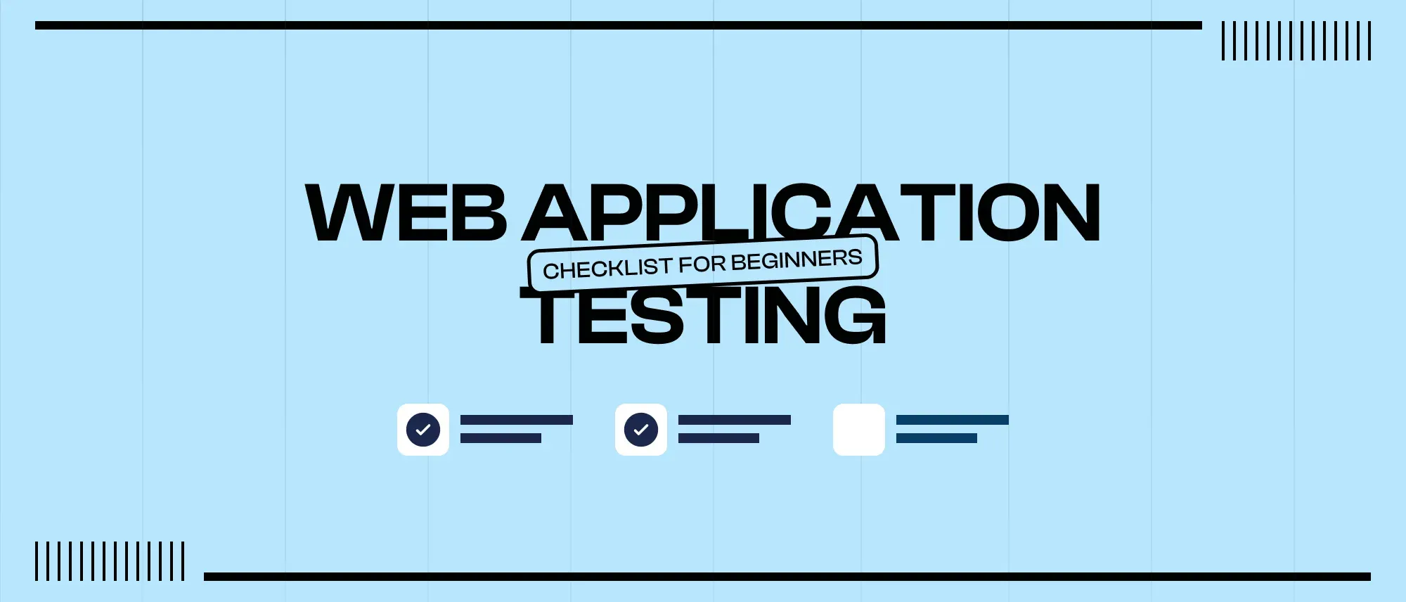 Web Application Testing Checklist for Beginners Cover