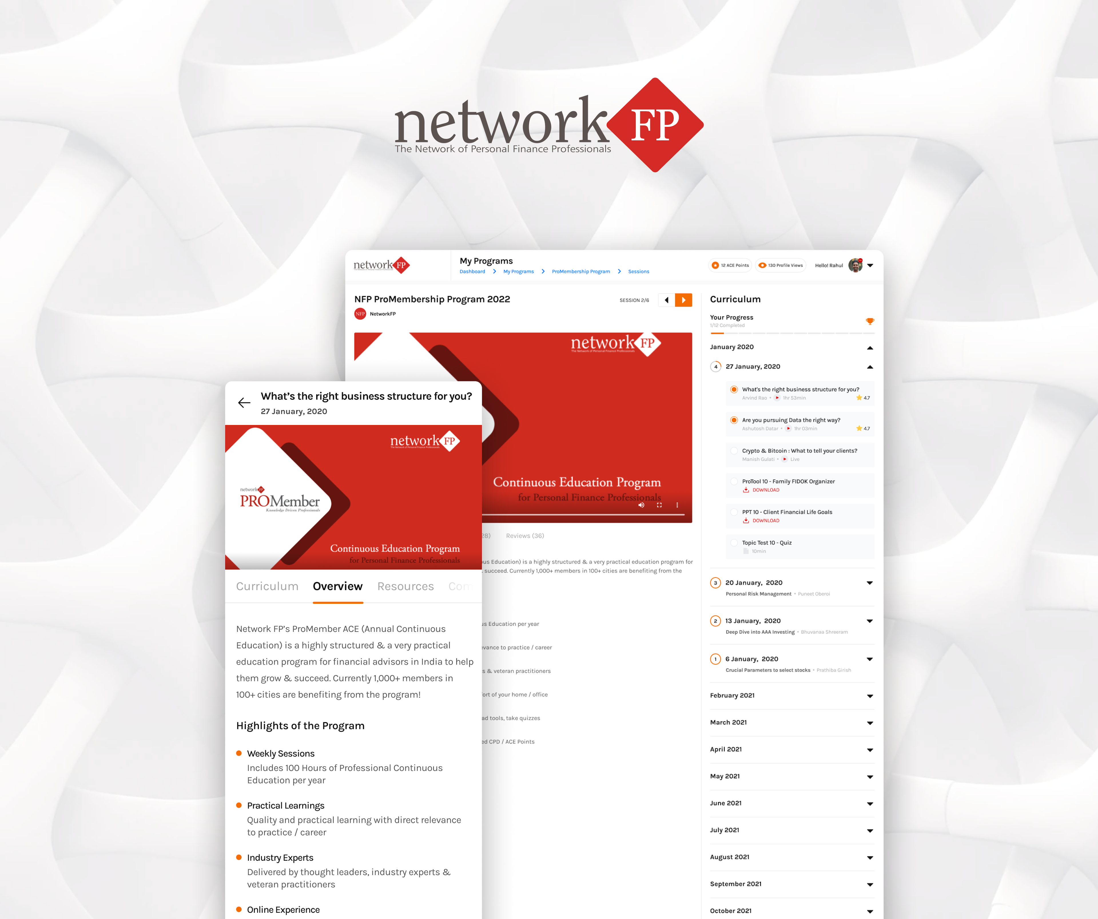 Network FP Member Learning Portal